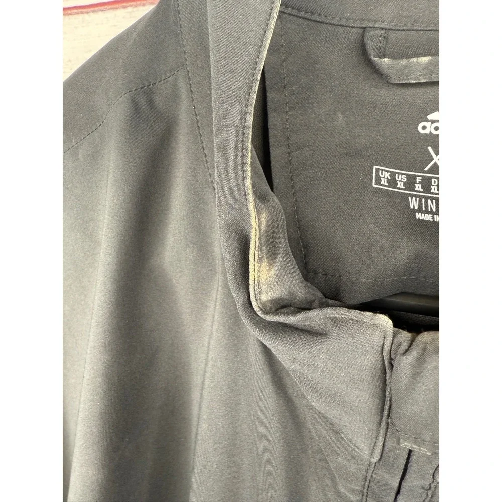 Adidas Mens WIND.RDY Full Zip Jacket Black Windbreaker XL Training Coat